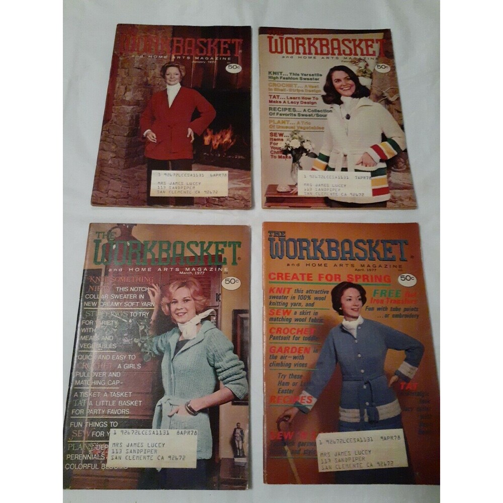 Vtg Workbasket Magazine Jan-Dec 1977 All 12 Issues